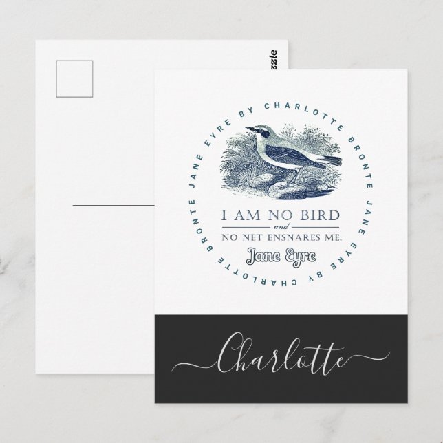 Jane Eyre - I Am No Bird - Add Your Name Postcard (Front/Back)