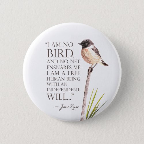 Jane Eyre _ I Am No Bird _ Brown Bird Button