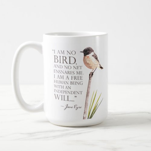 Jane Eyre _ I Am No Bird _ Brown Bird Coffee Mug