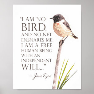 Jane Eyre - I Am No Bird - Brown Bird Poster