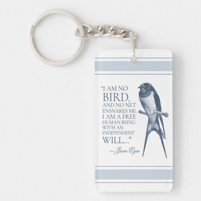 Jane Eyre - I Am No Bird - Swallow Keychain (Front)
