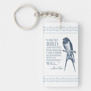 Jane Eyre - I Am No Bird - Swallow Keychain
