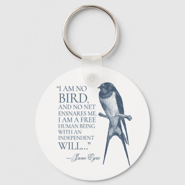 Jane Eyre - I Am No Bird - Swallow Keychain (Front)