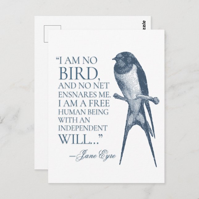 Jane Eyre - I Am No Bird - Swallow Postcard (Front/Back)