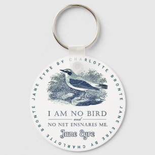 Jane Eyre - I Am No Bird - Vintage Bird Keychain