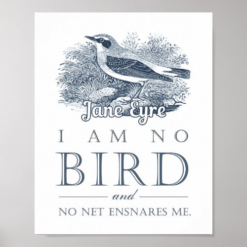 Jane Eyre _ I Am No Bird _ Vintage Bird Poster