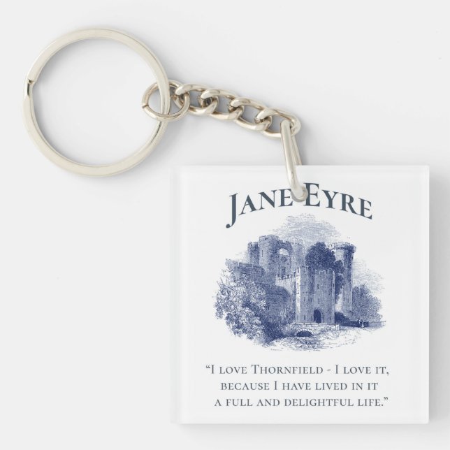 Jane Eyre - I Love Thornfield - Castle Keychain (Front)