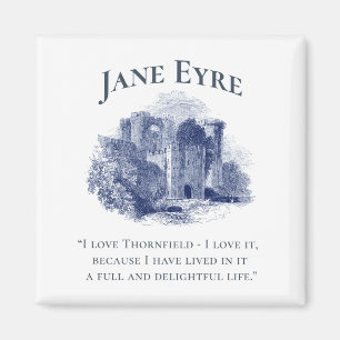 Jane Eyre - I Love Thornfield - Castle Square Magnet