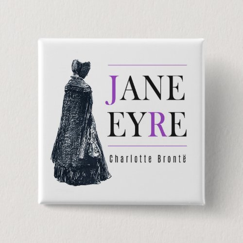 Jane Eyre in Cape and Bonnet Button