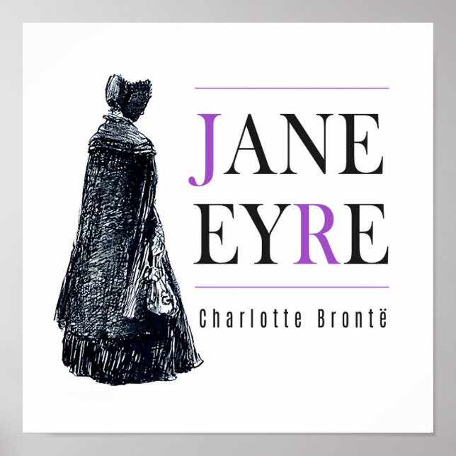 Jane Eyre in Cape and Bonnet Poster (Front)