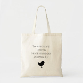 Jane Eyre motivational tote bag