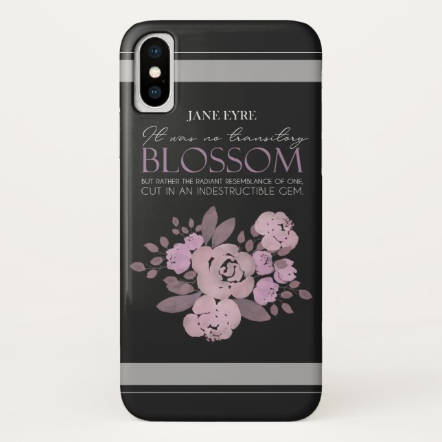 Jane Eyre - No Transitory Blossom - Roses Black Case-Mate iPhone Case (Back)