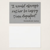 Jane Eyre Quote I (Front & Back)