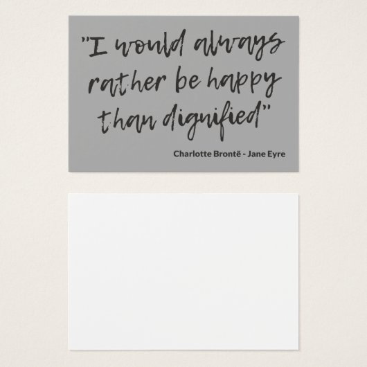Jane Eyre Quote I (Front & Back)