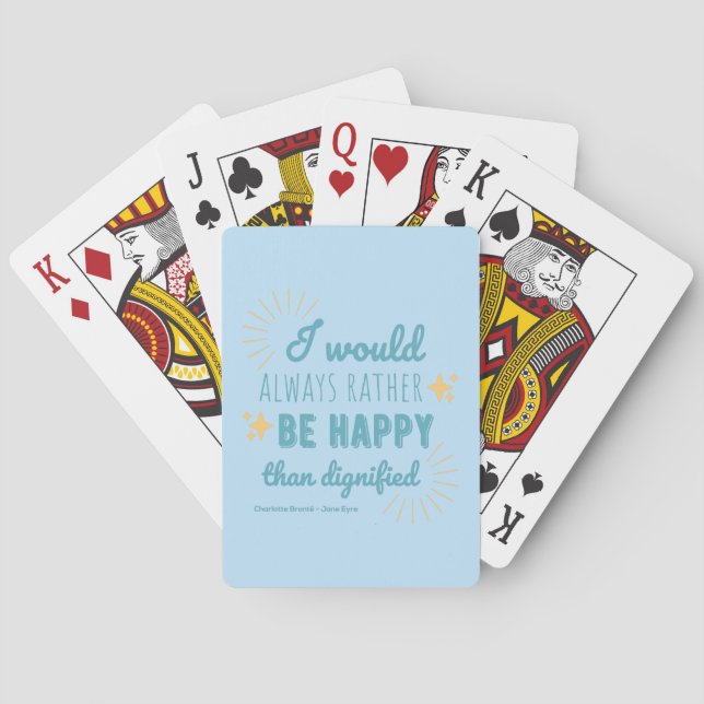 Jane Eyre Quote I - Blue Edition Poker Cards (Back)