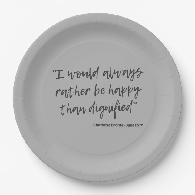 Jane Eyre Quote I Paper Plates (Front)