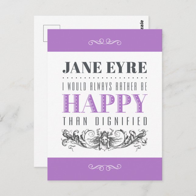 Jane Eyre Quote - I Would Always Rather Be Happy Postcard (Front/Back)