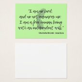 Jane Eyre Quote II (Front & Back)