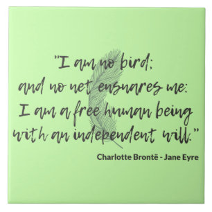 Jane Eyre Quote II Ceramic Tile