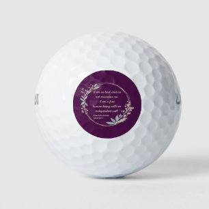 Jane Eyre Quote II - Cute Style Golf Balls