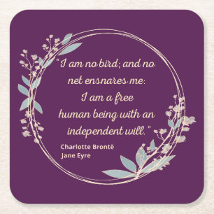 Jane Eyre Quote II - Cute Style Square Paper Coaster