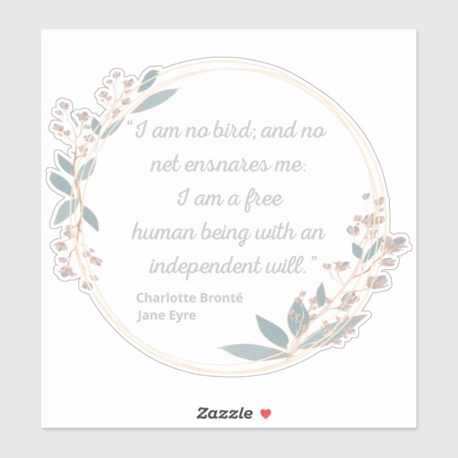 Jane Eyre Quote II - Cute Style Sticker (Sheet)