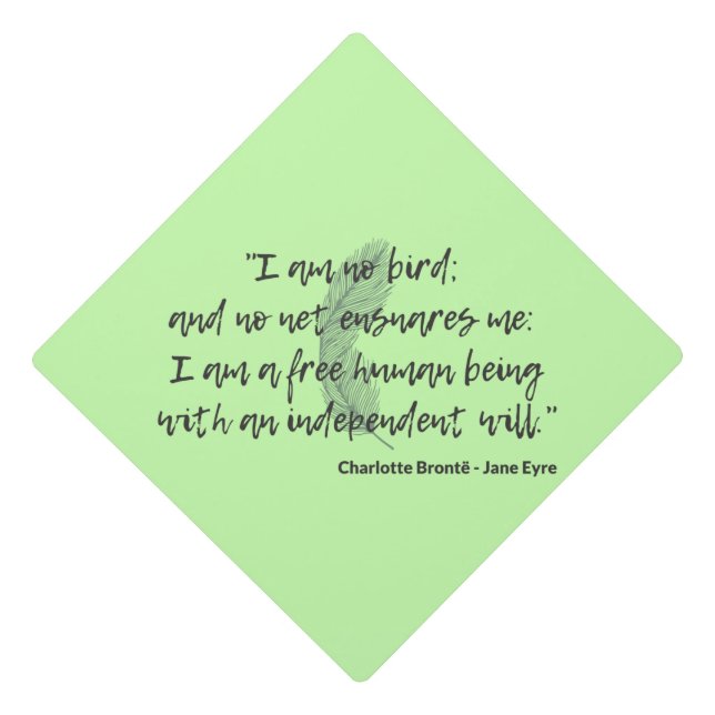 Jane Eyre Quote II Graduation Cap Topper (Front)