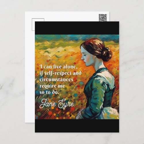 Jane Eyre Quote Monet Style Painting Postcard