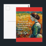 Jane Eyre Quote Monet Style Painting Postcard<br><div class="desc">Jane Eyre in Claude Monet style painting with quote: "I need not sell my soul to buy bliss. I have an inward treasure born with me... "
See entire collection at Thornfield Passions ©</div>