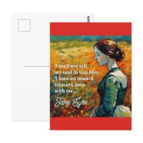 Jane Eyre Quote Monet Style Painting Postcard