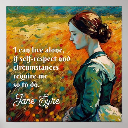 Jane Eyre Quote Monet Style Painting Poster