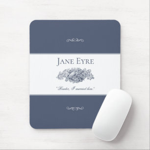 Jane Eyre - Reader I Married Him - Doves Dark Gray Mouse Pad