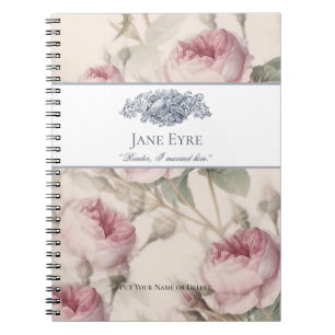 Jane Eyre - Reader I Married Him - Doves Floral Notebook