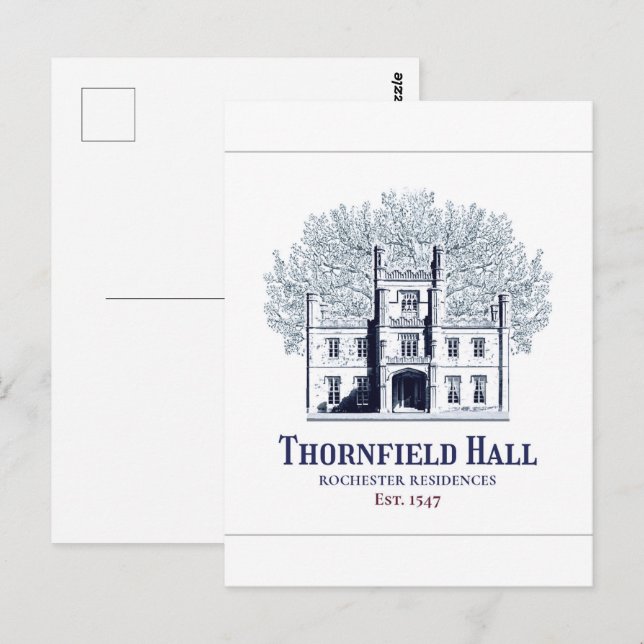 Jane Eyre Thornfield Hall Rochester Residences Postcard (Front/Back)