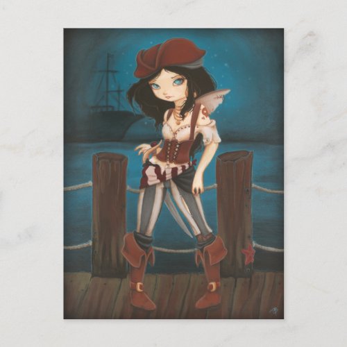 Jane _ fantasy Fairy Pirate post card