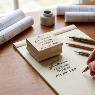 Jane Gardener Landscape Designer Rubber Stamp