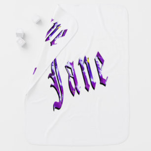Jane, Name, Logo, White Snugly Baby Blanket. Baby Blanket