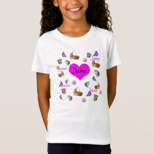 Jane Name With Cats And Butterflies, T-Shirt