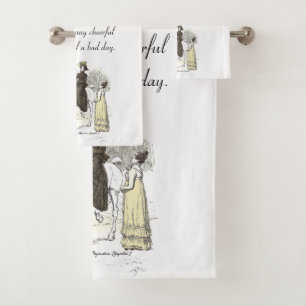 Jane on Horseback - Jane Austen Pride & Prejudice Bath Towel Set