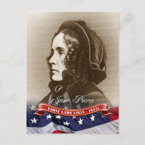 Jane Pierce First Lady of the US Postcard