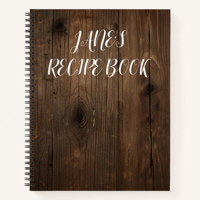 Jane’s Personalized Recipe Notebook (Front)