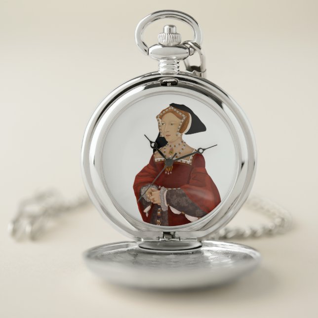 Jane Seymour - historical illustrations Pocket Watch (Inside)