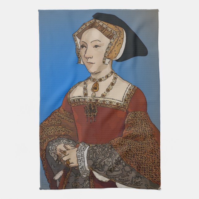 Jane Seymour Queen of Henry VIII Of England Kitchen Towel (Vertical)