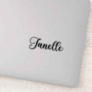 Janelle Name - Handwritten Calligraphy Sticker