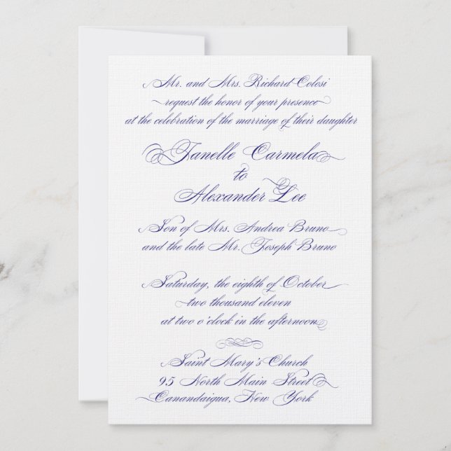 Janelle wedding invitation (Front)