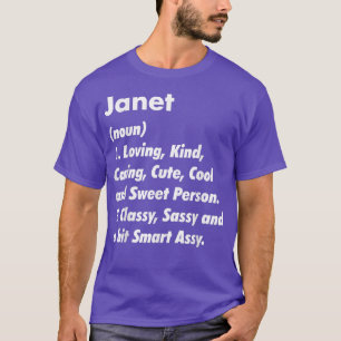 Janet Definition Personalized Funny Birthday Gift T-Shirt