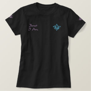 Janet I Am Jan I'm Not Black Embroidered Shirt