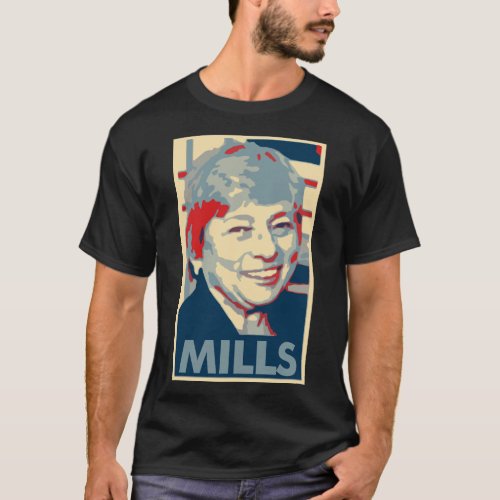 Janet Mills Poster Political Parody T_Shirt