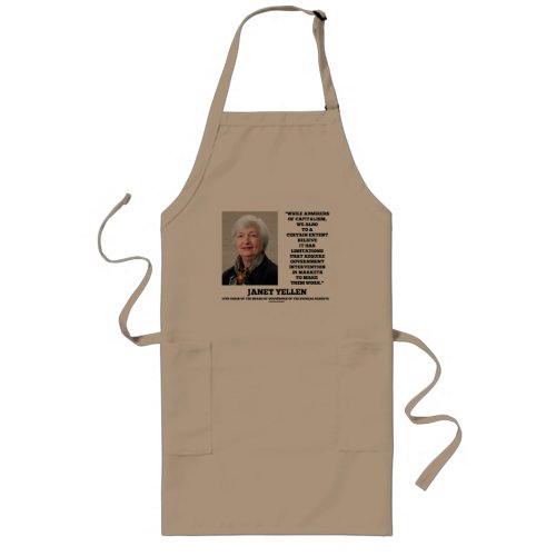 Janet Yellen Admirers Capitalism Govt Intervention Long Apron