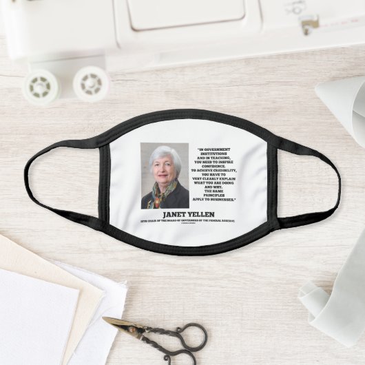 Janet Yellen Govt Institutions Teaching Inspire Face Mask (Insitu)
